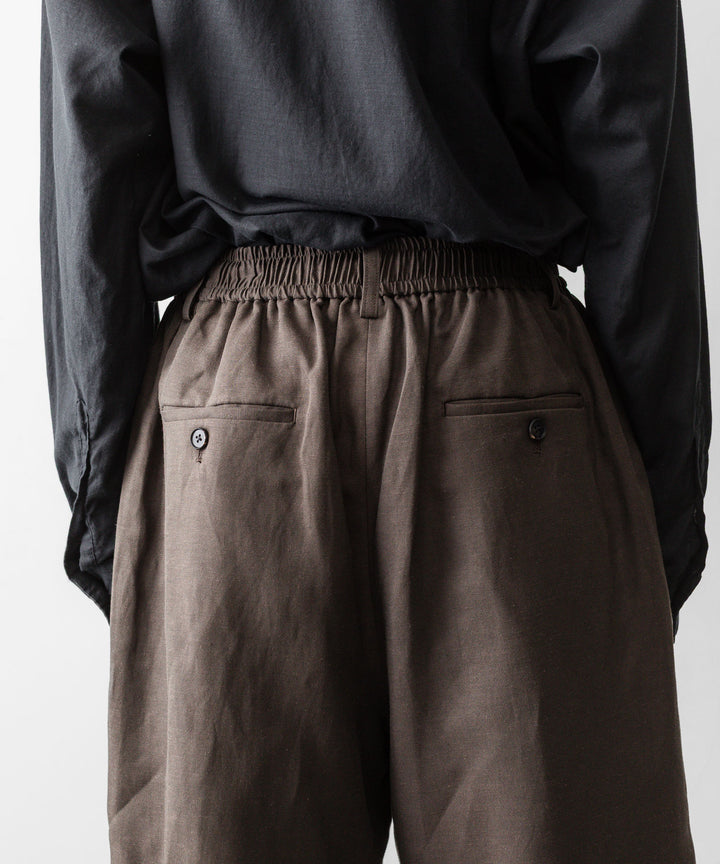 ssstein(シュタイン)のVIS/LI/RA TWILL WIDE EASY SHORT TROUSERS - KHAKI BROWNの公式通販サイトsession福岡セレクトショップ