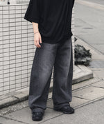 画像をギャラリービューアに読み込む, ssstein(シュタイン)のDEFORMATION WIDE DENIM PANTS - BLACKの公式通販サイトsession福岡セレクトショップ
