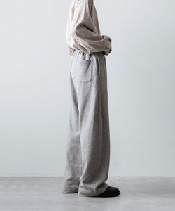 ssstein / シュタイン】YAK/COTTON SWEAT EASY TROUSERS - TOP GREY