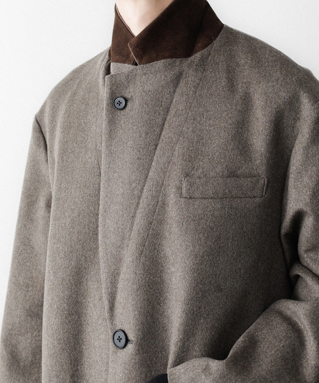ssstein(シュタイン)のWOOL DOESKIN HALF COAT - TAUPEの公式通販サイトsession福岡セレクトショップ