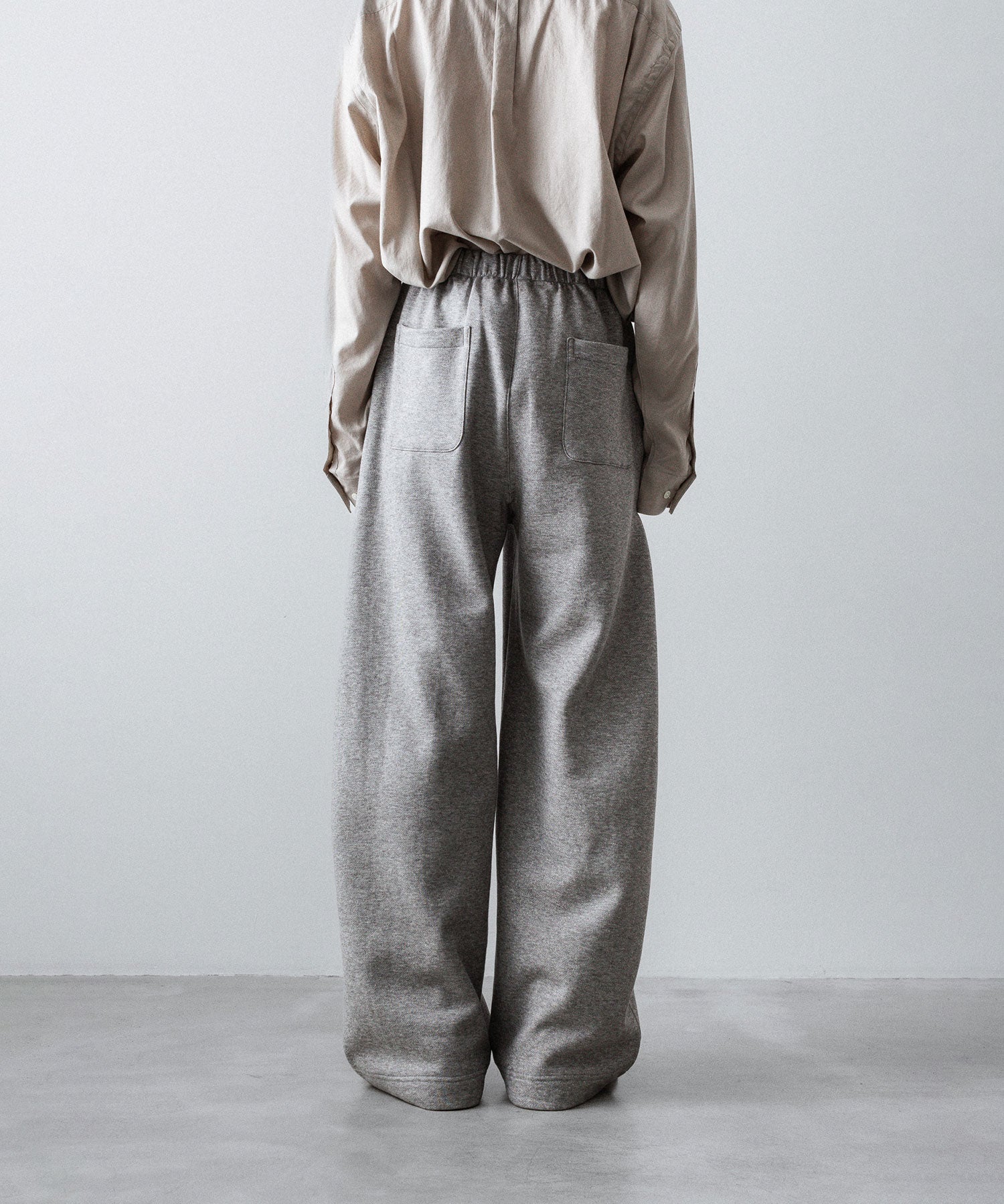 ssstein / シュタイン】YAK/COTTON SWEAT EASY TROUSERS - TOP GREY