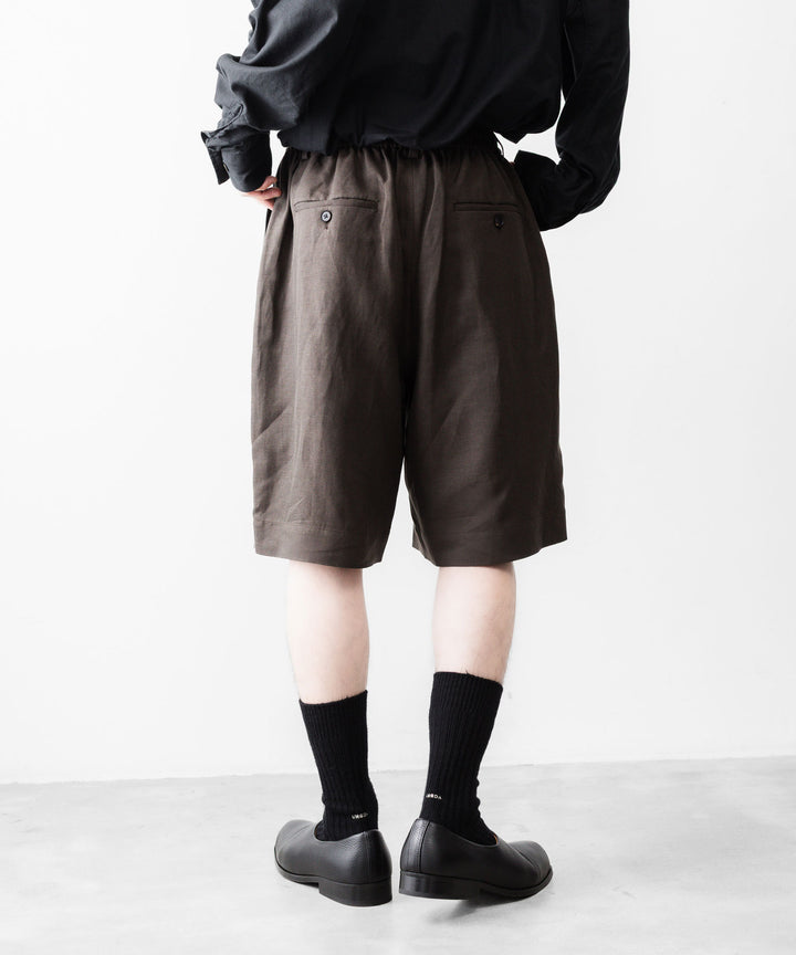 ssstein(シュタイン)のVIS/LI/RA TWILL WIDE EASY SHORT TROUSERS - KHAKI BROWNの公式通販サイトsession福岡セレクトショップ