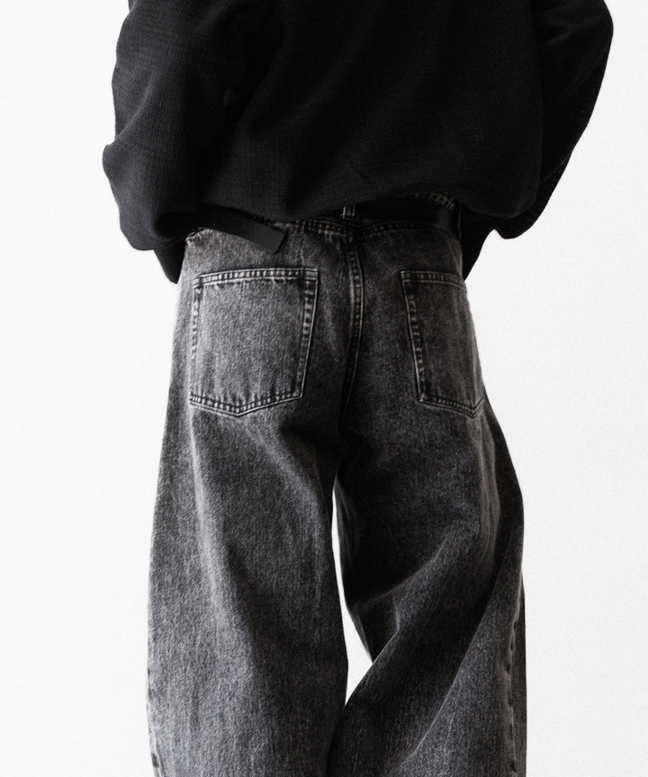 ssstein×UMBRO(シュタイン×アンブロ)のDEFORMATION WIDE DENIM JEANS - BLACKの公式通販サイトsession福岡セレクトショップ