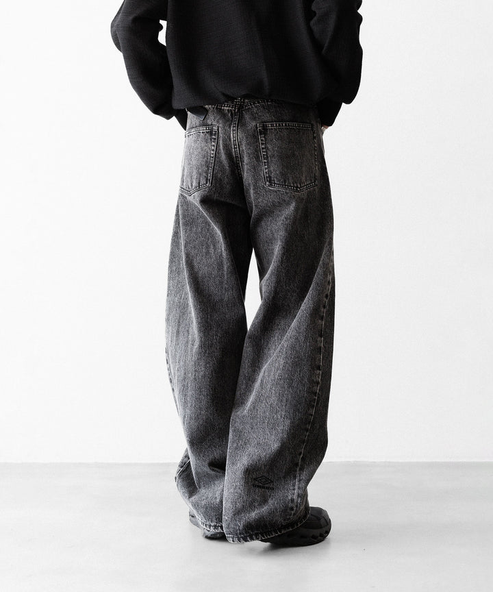 ssstein×UMBRO(シュタイン×アンブロ)のDEFORMATION WIDE DENIM JEANS - BLACKの公式通販サイトsession福岡セレクトショップ