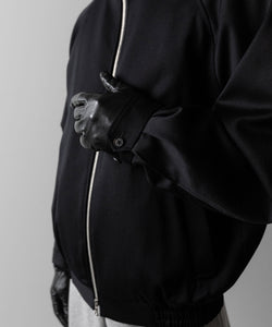 ssstein(シュタイン)のW/SI SATIN ZIP UP SHORT JACKET - BLACKの公式通販サイトsession福岡セレクトショップ