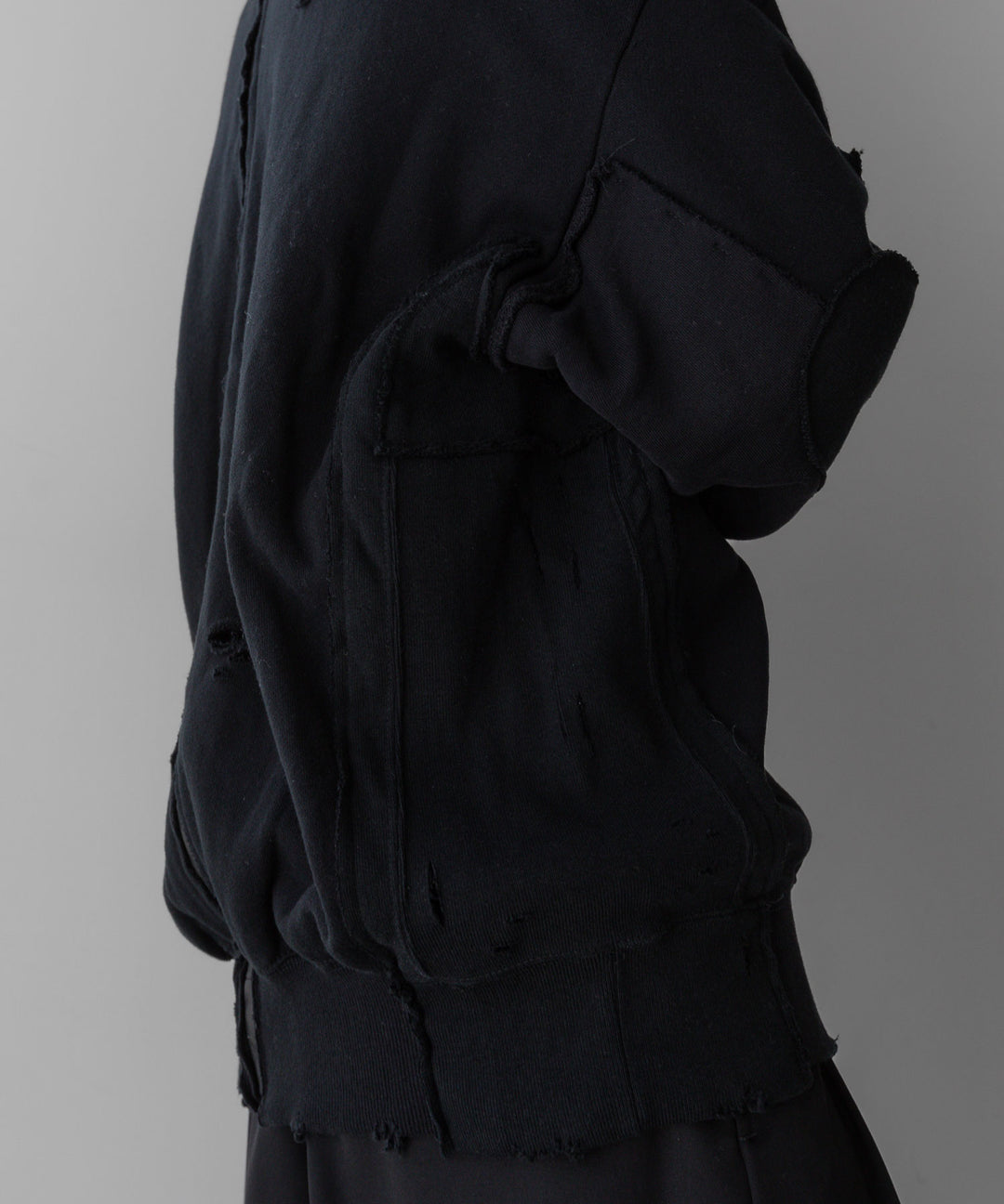 stein(シュタイン)の24SSコレクションOVERSIZED RECONSTRUCTION SWEAT LSのBLACK 公式通販サイトsession福岡セレクトショップ