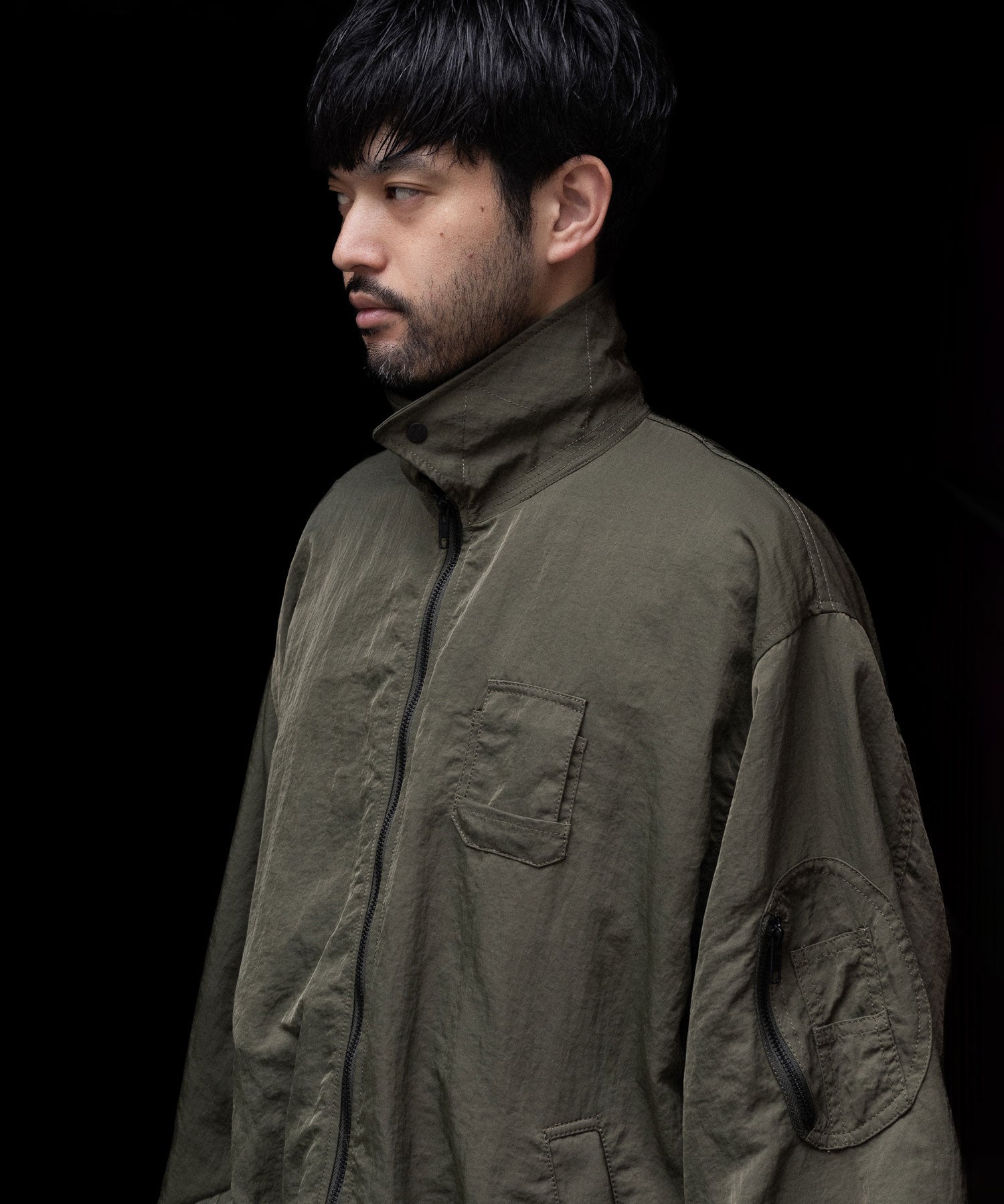 ssstein / シュタイン】BIO WASHED NYLON OVERSIZED FIGHT JACKET