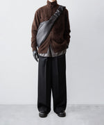 画像をギャラリービューアに読み込む, ssstein(シュタイン)のLONG WIDE TROUSERS (2/60 WOOL GABARDINE) - BLACKの公式通販サイトsession福岡セレクトショップ

