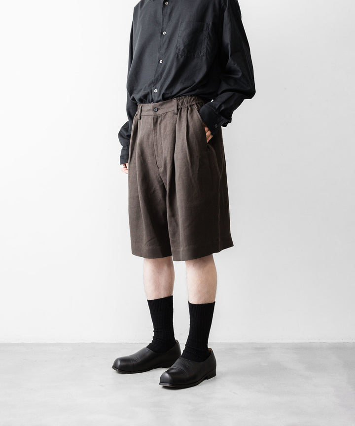 ssstein(シュタイン)のVIS/LI/RA TWILL WIDE EASY SHORT TROUSERS - KHAKI BROWNの公式通販サイトsession福岡セレクトショップ