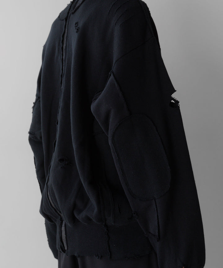 stein(シュタイン)の24SSコレクションOVERSIZED RECONSTRUCTION SWEAT LSのBLACK 公式通販サイトsession福岡セレクトショップ