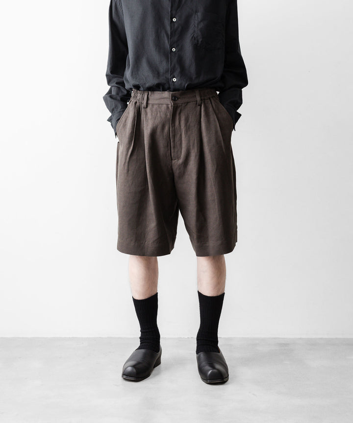 ssstein(シュタイン)のVIS/LI/RA TWILL WIDE EASY SHORT TROUSERS - KHAKI BROWNの公式通販サイトsession福岡セレクトショップ