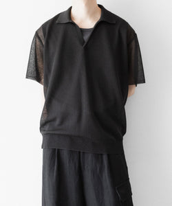 ssstein / シュタイン】PE/RAMIE KNIT SS SKIPPER - DARK CHARCOAL