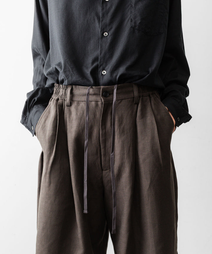 ssstein(シュタイン)のVIS/LI/RA TWILL WIDE EASY SHORT TROUSERS - KHAKI BROWNの公式通販サイトsession福岡セレクトショップ