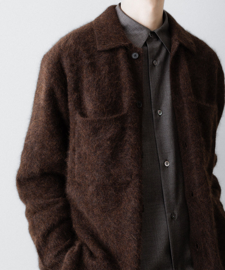ssstein(シュタイン)のRACOON KNIT SHIRT - DARK BROWNの公式通販サイトsession福岡セレクトショップ