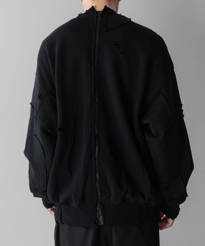 stein(シュタイン)の24SSコレクションOVERSIZED RECONSTRUCTION SWEAT LSのBLACK 公式通販サイトsession福岡セレクトショップ