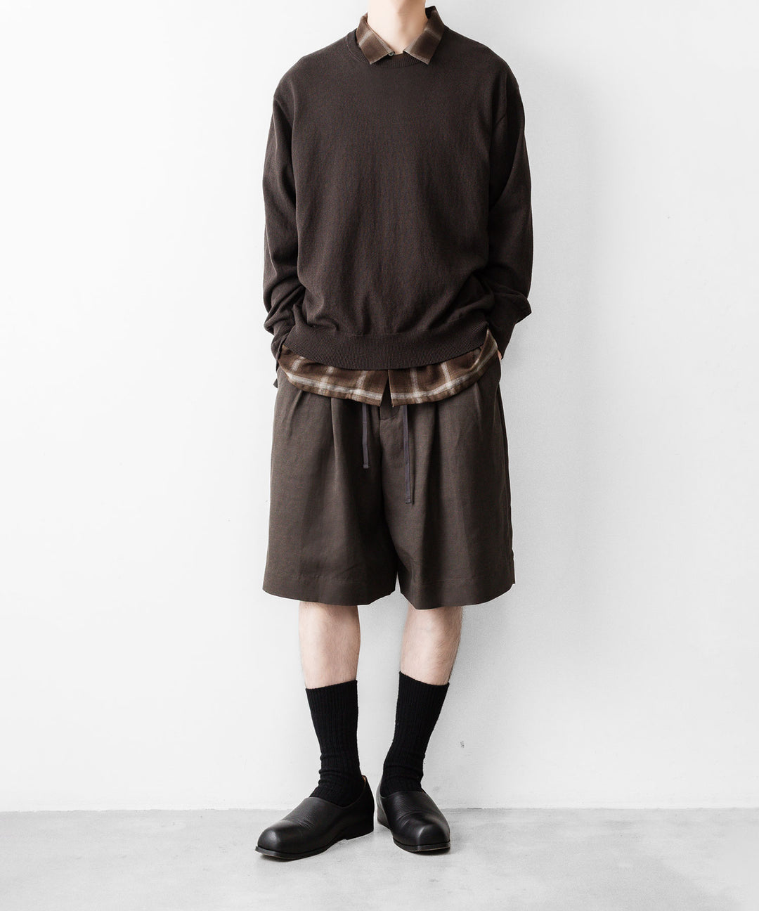 ssstein(シュタイン)のLY/VIS CHECK OVERSIZED OPEN COLLAR SS SHIRT - BROWN OMBREの公式通販サイトsession福岡セレクトショップ