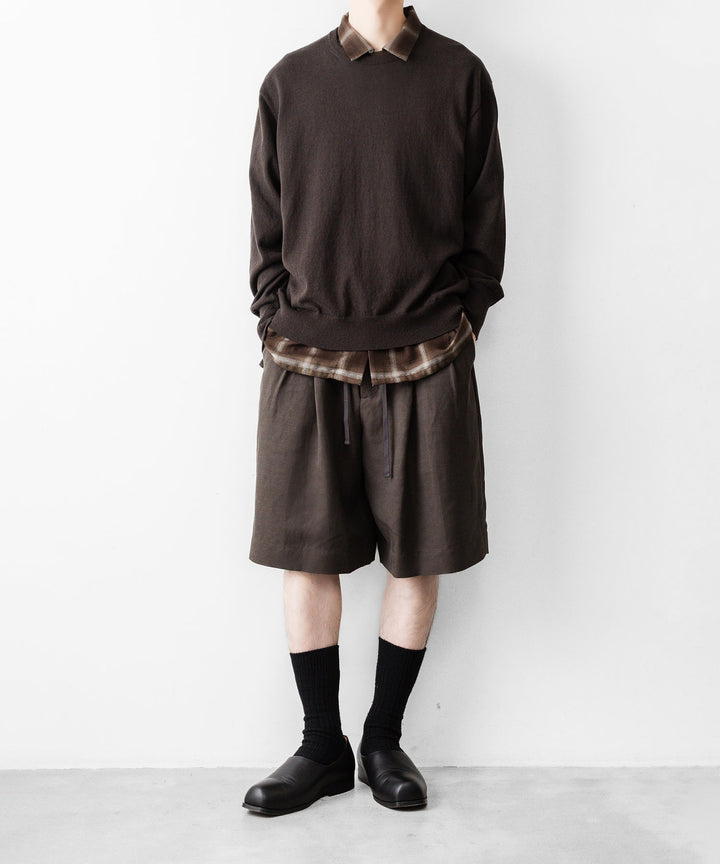 ssstein(シュタイン)のLY/VIS CHECK OVERSIZED OPEN COLLAR SS SHIRT - BROWN OMBREの公式通販サイトsession福岡セレクトショップ