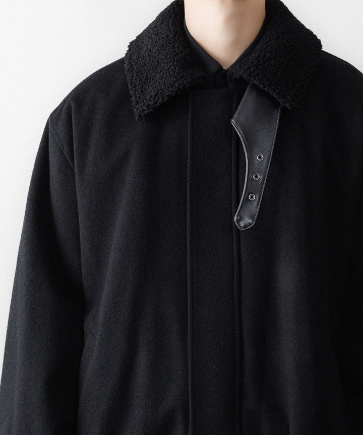 ssstein(シュタイン)のMOUTON COLLAR WOOL CASHMERE PADDED JACKET - BLACKの公式通販サイトsession福岡セレクトショップ