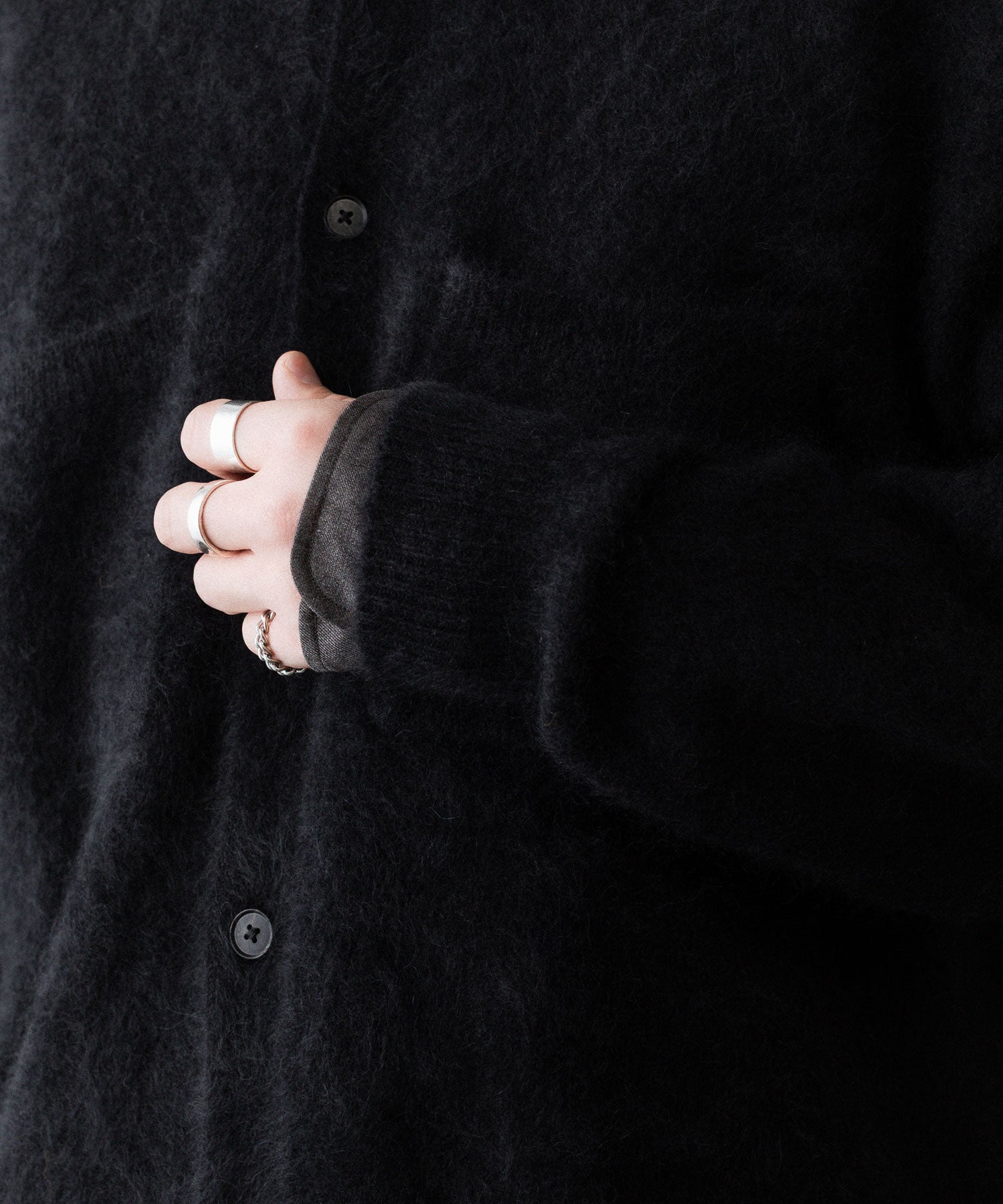 ssstein(シュタイン)のRACOON KNIT SHIRT - BLACKの公式通販サイトsession福岡セレクトショップ