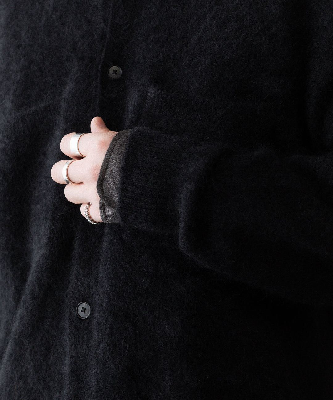 ssstein(シュタイン)のRACOON KNIT SHIRT - BLACKの公式通販サイトsession福岡セレクトショップ