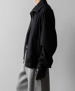 画像をギャラリービューアに読み込む, ssstein(シュタイン)のW/SI SATIN ZIP UP SHORT JACKET - BLACKの公式通販サイトsession福岡セレクトショップ
