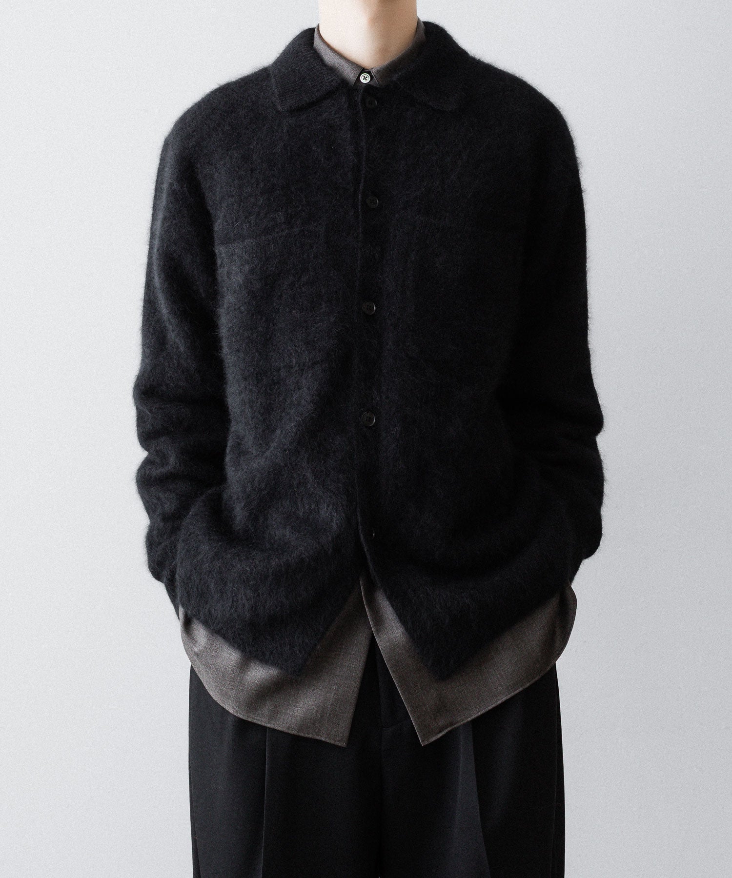 ssstein(シュタイン)のRACOON KNIT SHIRT - BLACKの公式通販サイトsession福岡セレクトショップ