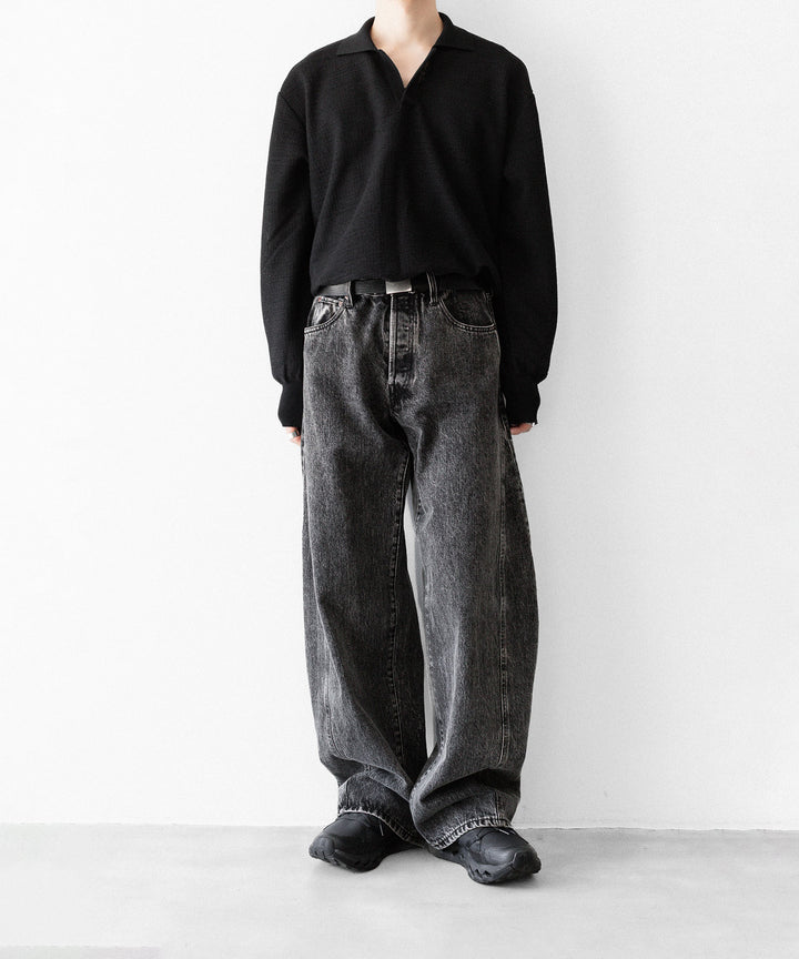 ssstein×UMBRO(シュタイン×アンブロ)のDEFORMATION WIDE DENIM JEANS - BLACKの公式通販サイトsession福岡セレクトショップ