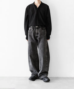 も*ん様 ssstein × UMBRO ワイドデニム S ブラック 13oz ssstein × UMBRO】DEFORMATION WIDE DENIM JEANS - BLACK | 公式通販
