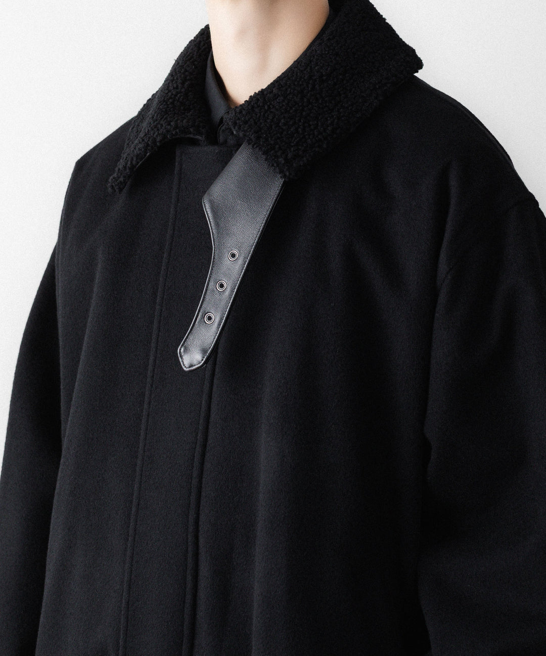 ssstein(シュタイン)のMOUTON COLLAR WOOL CASHMERE PADDED JACKET - BLACKの公式通販サイトsession福岡セレクトショップ