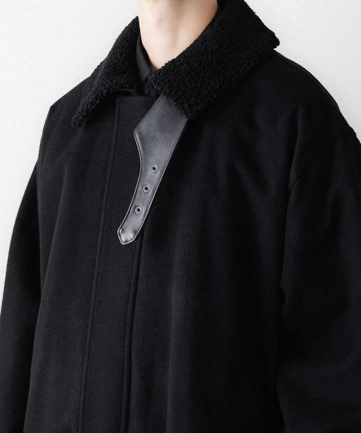 ssstein(シュタイン)のMOUTON COLLAR WOOL CASHMERE PADDED JACKET - BLACKの公式通販サイトsession福岡セレクトショップ