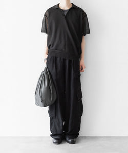ssstein / シュタイン】PE/RAMIE KNIT SS SKIPPER - DARK CHARCOAL