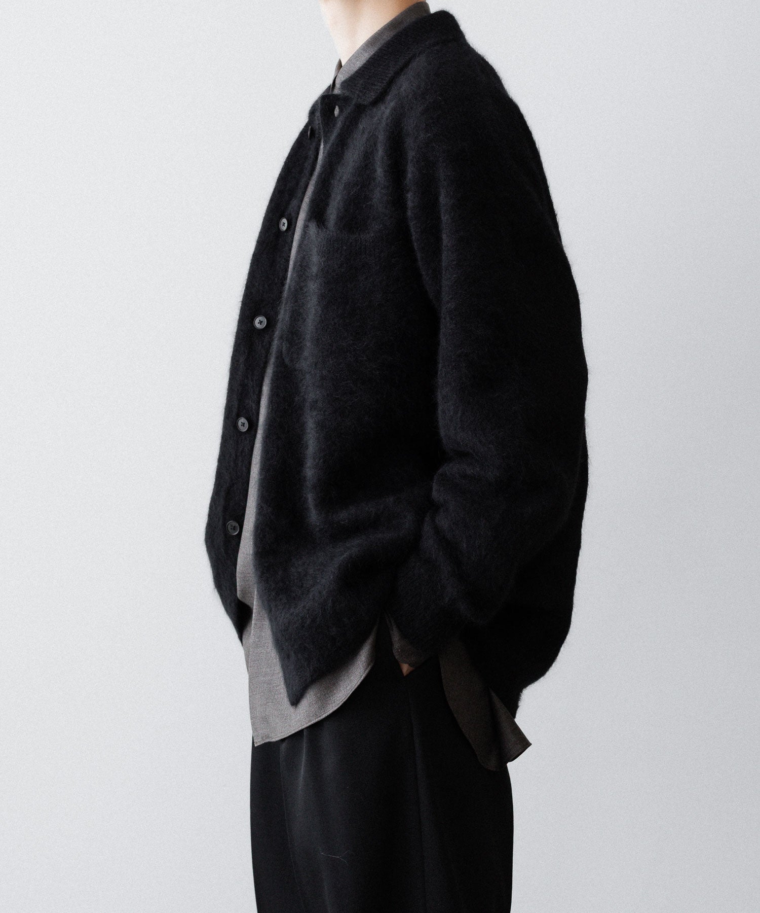 ssstein(シュタイン)のRACOON KNIT SHIRT - BLACKの公式通販サイトsession福岡セレクトショップ