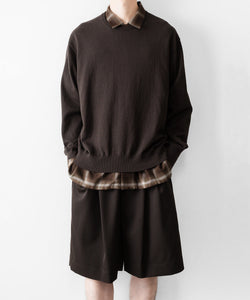 ssstein / シュタイン】WIDE EASY SHORT TROUSERS - DARK BROWN | 公式