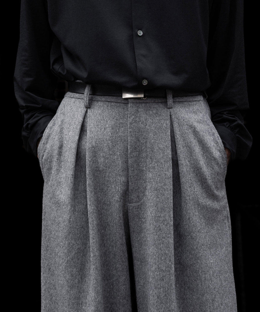 ssstein(シュタイン)のW/CA BEAVER EASY WIDE TROUSERS - GREYの公式通販サイトsession福岡セレクトショップ