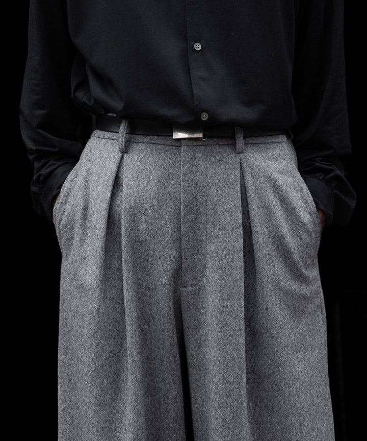 ssstein(シュタイン)のW/CA BEAVER EASY WIDE TROUSERS - GREYの公式通販サイトsession福岡セレクトショップ