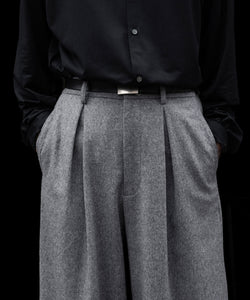 ssstein / シュタイン】W/CA BEAVER EASY WIDE TROUSERS - GREY | 公式