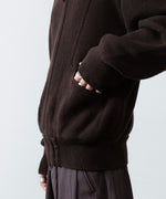 画像をギャラリービューアに読み込む, ANTHEM A アンセムエー BULKY WOOL KNIT ZIP BLOUSONのBROWN 公式通販サイトsession福岡セレクトショップ

