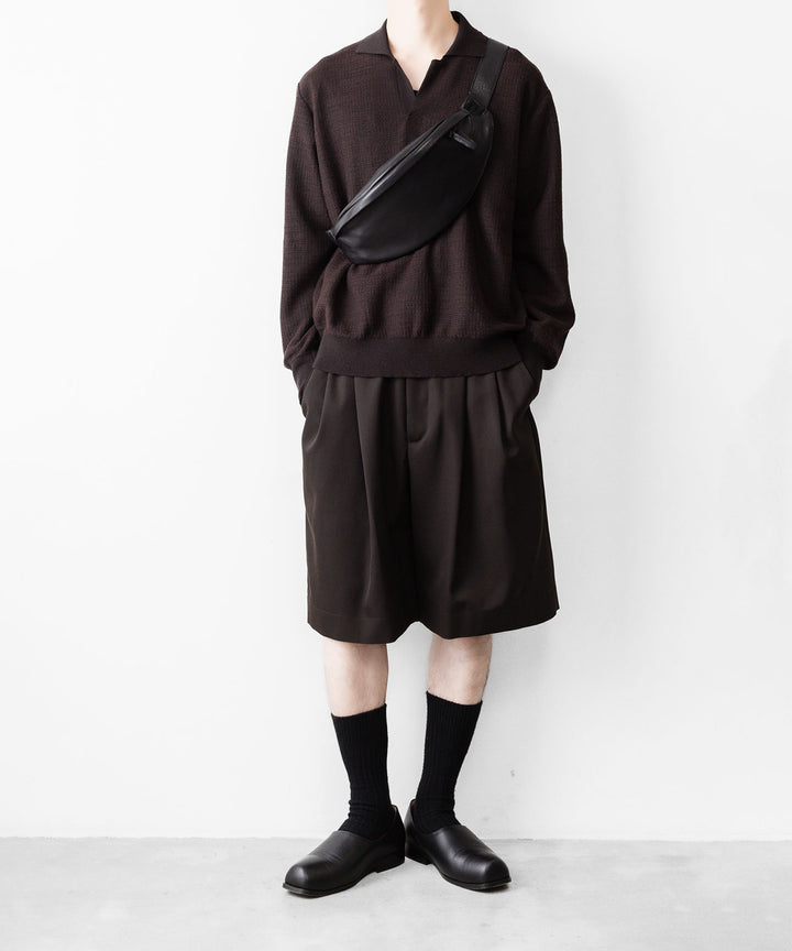 ssstein(シュタイン)のSLUB COTTON KNIT SKIPPER LS - DARK BROWNの公式通販サイトsession福岡セレクトショップ