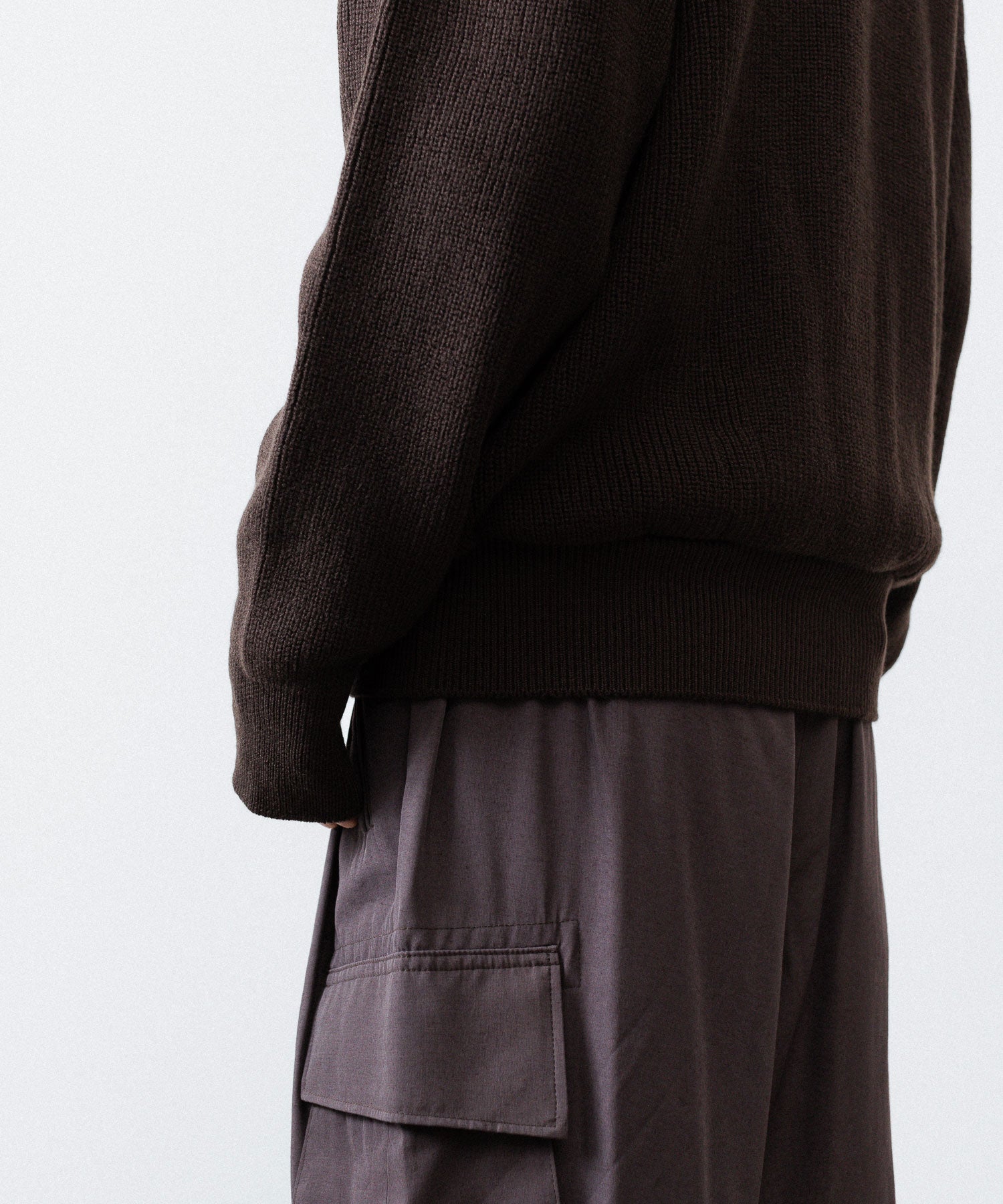 ANTHEM A アンセムエー BULKY WOOL KNIT ZIP BLOUSONのBROWN 公式通販サイトsession福岡セレクトショップ