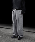 画像をギャラリービューアに読み込む, ssstein(シュタイン)のW/CA BEAVER EASY WIDE TROUSERS - GREYの公式通販サイトsession福岡セレクトショップ
