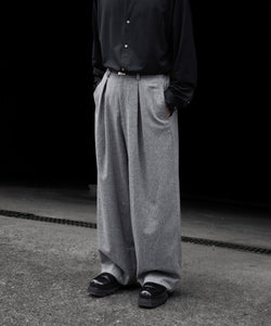 ssstein / シュタイン】W/CA BEAVER EASY WIDE TROUSERS - GREY | 公式