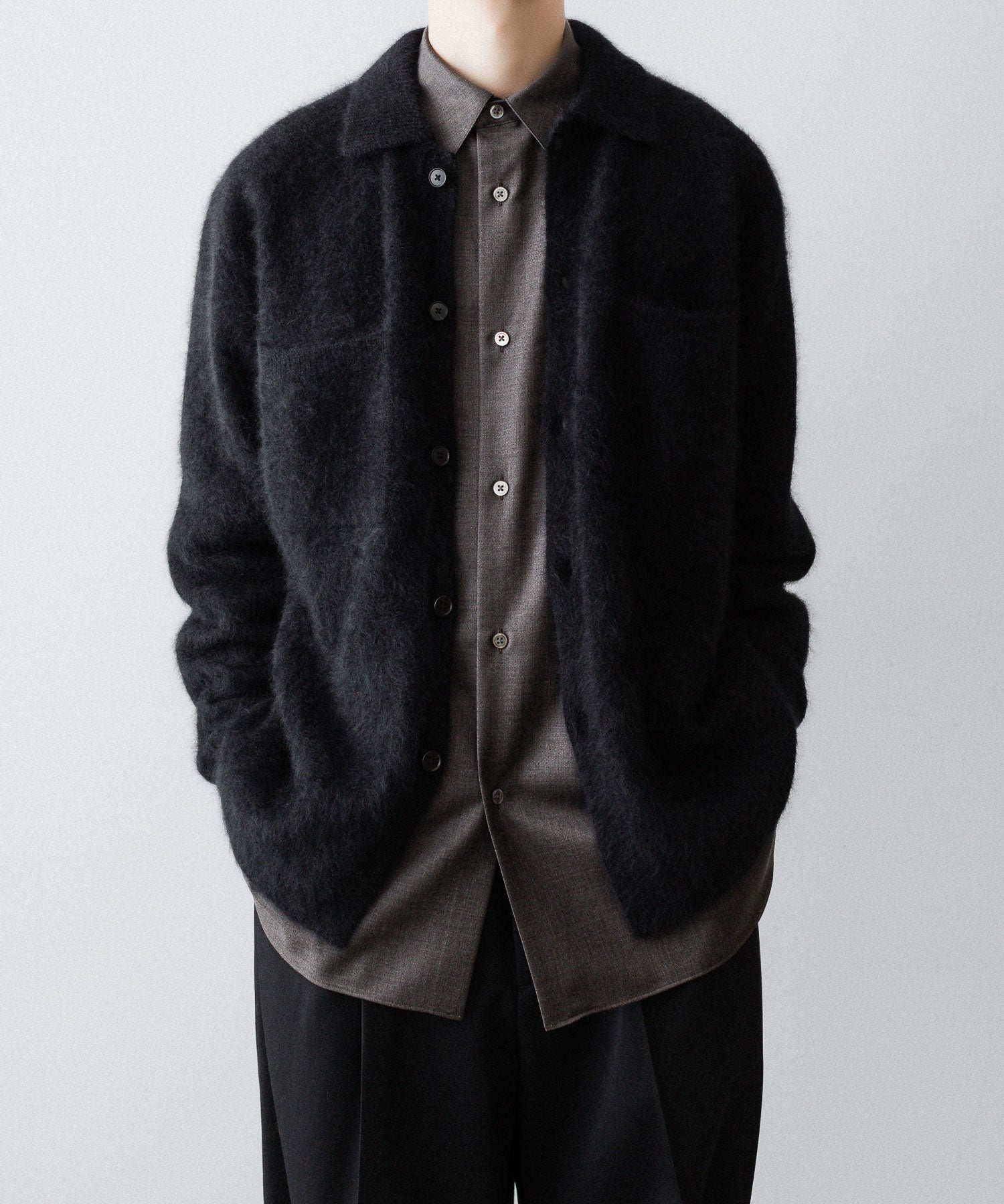 ssstein(シュタイン)のRACOON KNIT SHIRT - BLACKの公式通販サイトsession福岡セレクトショップ