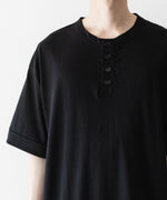画像をギャラリービューアに読み込む, INTÉRIM - インテリムのEXTRA FINE MERINO WOOL JERSEY HENRY OVER S/S TEEのBLACK公式通販サイトsession福岡セレクトショップ
