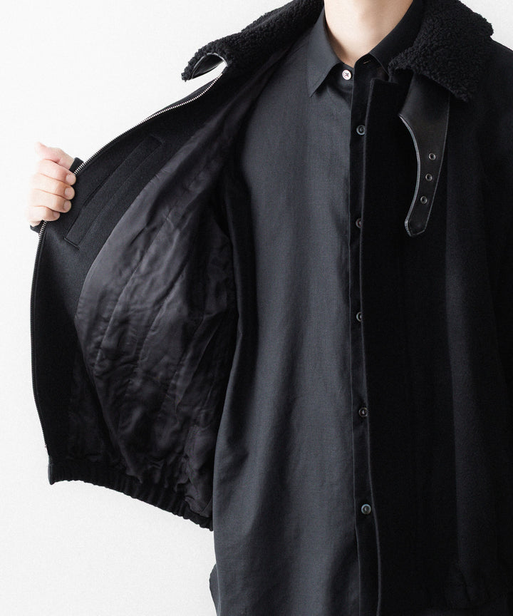 ssstein(シュタイン)のMOUTON COLLAR WOOL CASHMERE PADDED JACKET - BLACKの公式通販サイトsession福岡セレクトショップ
