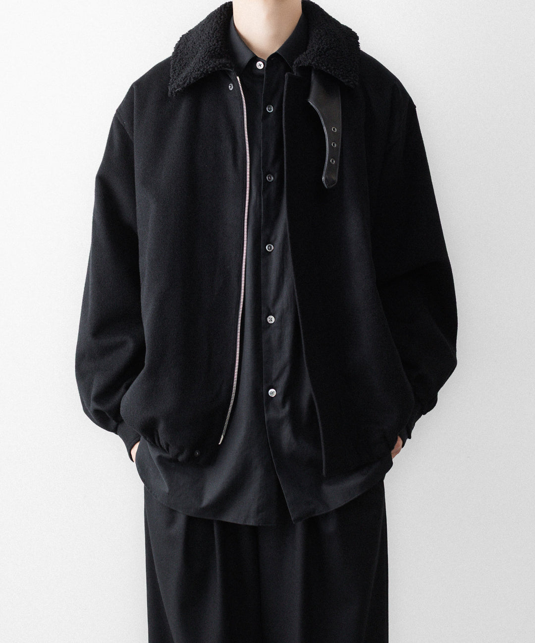 ssstein(シュタイン)のMOUTON COLLAR WOOL CASHMERE PADDED JACKET - BLACKの公式通販サイトsession福岡セレクトショップ