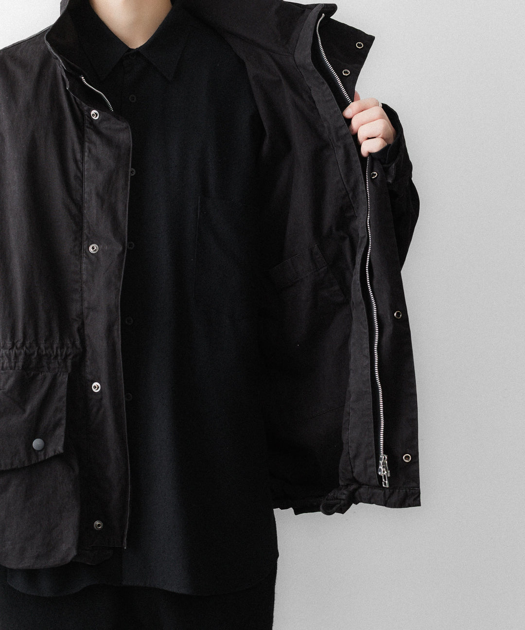 concause-コンコースのHALF MOUNTAIN COATのBLACK公式通販サイトsession福岡セレクトショップ