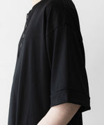 画像をギャラリービューアに読み込む, INTÉRIM - インテリムのEXTRA FINE MERINO WOOL JERSEY HENRY OVER S/S TEEのBLACK公式通販サイトsession福岡セレクトショップ
