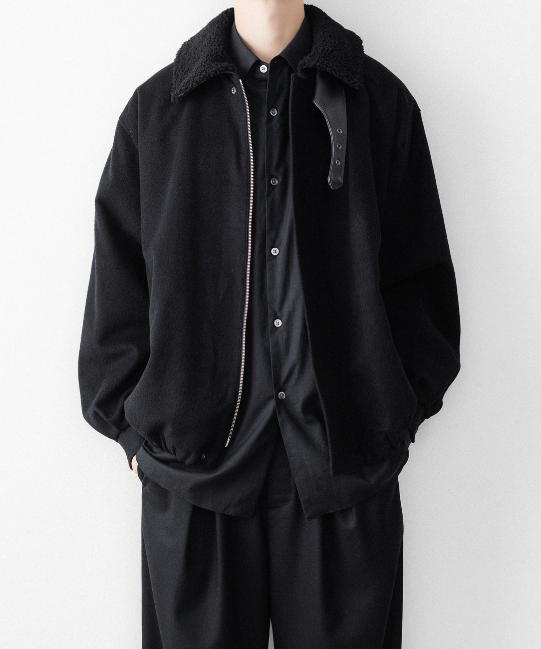 ssstein(シュタイン)のMOUTON COLLAR WOOL CASHMERE PADDED JACKET - BLACKの公式通販サイトsession福岡セレクトショップ