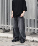 画像をギャラリービューアに読み込む, ssstein(シュタイン)のDEFORMATION WIDE DENIM PANTS - BLACKの公式通販サイトsession福岡セレクトショップ
