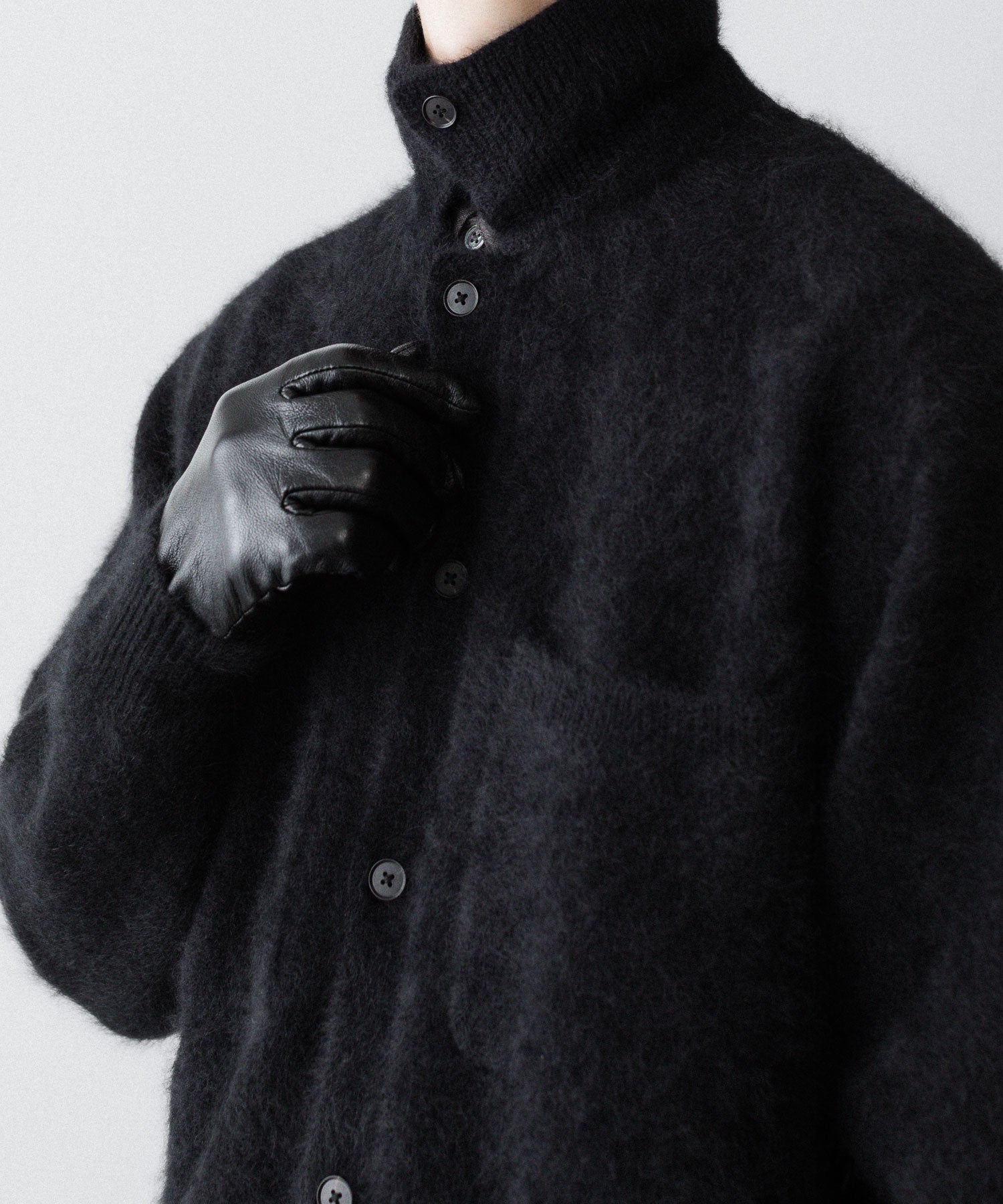 ssstein(シュタイン)のRACOON KNIT SHIRT - BLACKの公式通販サイトsession福岡セレクトショップ